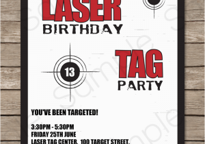 Laser Tag Birthday Invites Laser Tag Party Invitations Birthday Party