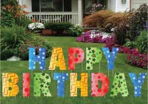 Lawn Decorations for Birthdays Happy Birthday Giant Art Yard Letters Surprise Decorations