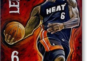 Lebron James Birthday Card Lebron James Oil Painting original Painting by Dan Troyer