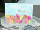 Left Field Birthday Cards Birthday Tulip Field Birthday Card for so Suzy Stamps