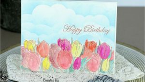 Left Field Birthday Cards Birthday Tulip Field Birthday Card for so Suzy Stamps