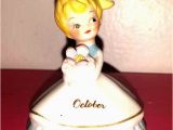 Lefton Birthday Girl Figurines Lefton October Girloctober Birthday Girl