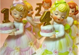 Lefton Birthday Girl Figurines Vintage Lefton Birthday Girl Figurinesset Of 8 1 Through 8