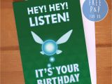 Legend Of Zelda Birthday Card Items Similar to Legend Of Zelda Navi 39 Hey Listen 39 Geeky