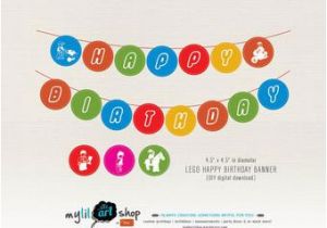 Lego Batman Happy Birthday Banner Lego Birthday Banner Etsy