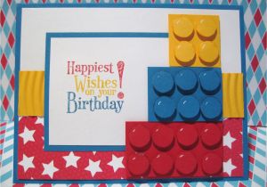 Lego Birthday Card Ideas Stampin with Pat Stampin Up Demonstrator Lego Birthday Card