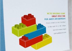 Lego Birthday Invitation Wording Kids Custom Party Invitation Lego