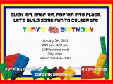Lego Birthday Invitation Wording Lego Invitation Template Best Template Collection