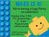Lego Birthday Invitation Wording Lego Personalized Birthday Party Invitations