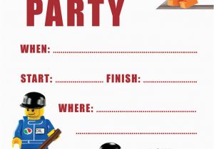 Lego Birthday Party Invitations Online 40th Birthday Ideas Free Lego Birthday Party Invitation