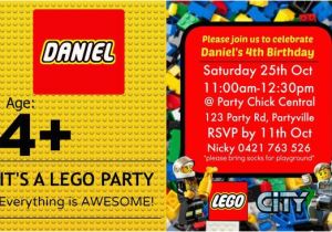 Lego City Birthday Invitations Items Similar to Lego City Blocks Party Invite Invitation