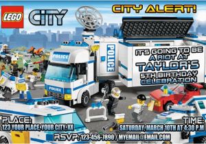 Lego City Birthday Invitations Lego Birthday Party Invitation Ideas Bagvania Free