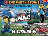 Lego City Birthday Invitations Lego City Invitation