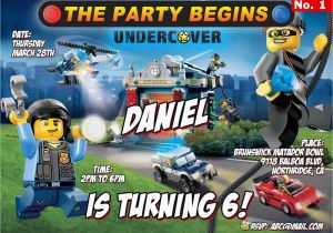 Lego City Birthday Invitations Lego City Invitation