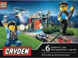 Lego City Birthday Invitations Lego Police Birthday Invitation