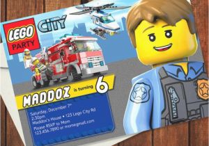 Lego City Birthday Invitations Lego Police Birthday Invitation orderecigsjuice Info