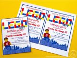 Lego City Birthday Party Invitations Lego Birthday Invitations the Scrap Shoppe