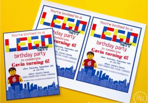 Lego City Birthday Party Invitations Lego Birthday Invitations the Scrap Shoppe