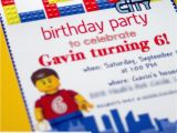 Lego City Birthday Party Invitations Lego Birthday Invitations the Scrap Shoppe