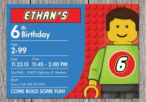 Lego City Birthday Party Invitations Lego Birthday Party Invitation Ideas Bagvania Free