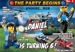 Lego City Birthday Party Invitations Lego City Invitation