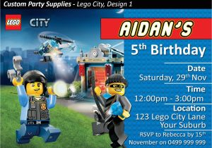 Lego City Birthday Party Invitations Lego City Lego Movie Birthday Invites by Custompartyinvite