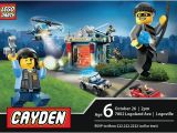 Lego City Birthday Party Invitations Lego City Police Birthday Invitation Cody 39 S 5th Birthday