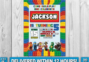 Lego City Birthday Party Invitations Lego Invitation Lego Birthday Lego Invite by