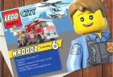 Lego City Birthday Party Invitations Lego Police Birthday Invitation orderecigsjuice Info