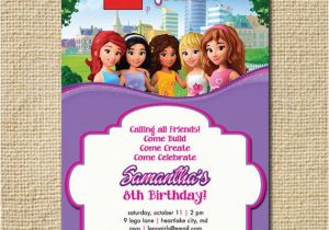 Lego Friends Birthday Invitation Lego Friends Birthday Invitation Lego Birthday by