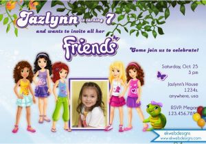 Lego Friends Birthday Invitation Lego Friends Birthday Invitation