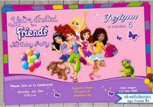 Lego Friends Birthday Invitation Lego Friends Birthday Invitation Printable File