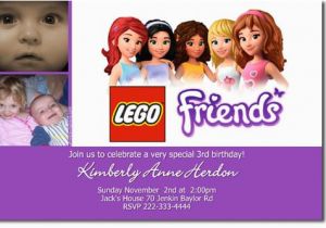 Lego Friends Birthday Invitation Lego Friends Birthday Invitations by Uprintinvitations On