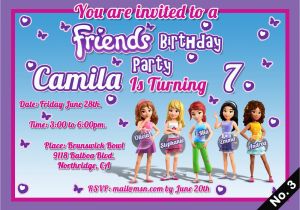 Lego Friends Birthday Invitation Lego Friends Birthday Invitations Digital Jpeg File Only