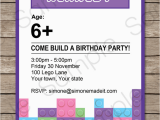 Lego Friends Birthday Invitation Lego Friends Party Invitations Birthday Party Template