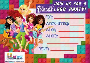 Lego Friends Birthday Invitation Lego Friends Party Invitations Cimvitation