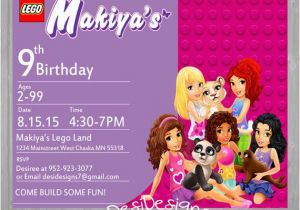 Lego Friends Birthday Invitations Lego Friends Birthday Invitation by Desidesigns7 On Etsy