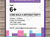 Lego Friends Birthday Invitations Lego Friends Party Invitations Birthday Party Template