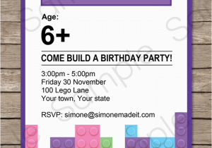 Lego Friends Birthday Invitations Lego Friends Party Invitations Birthday Party Template