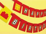 Lego Happy Birthday Banner Free Printable Items Similar to Printable Birthday Banner Diy Rainbow