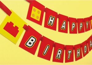 Lego Happy Birthday Banner Free Printable Items Similar to Printable Birthday Banner Diy Rainbow