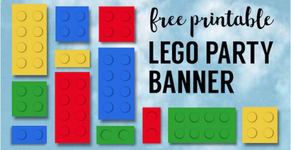 Lego Happy Birthday Banner Free Printable Lego Banner Lego Party Printables Paper Trail Design