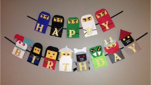 Lego Ninjago Happy Birthday Banner Lego Ninjago Birthday Banner Ninjago Birthday by