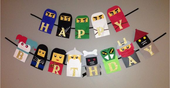 Lego Ninjago Happy Birthday Banner Lego Ninjago Birthday Banner Ninjago Birthday by