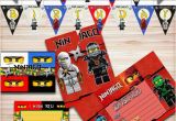 Lego Ninjago Happy Birthday Banner Lego Ninjago Birthday Party Kit Ninjago Banner Ninjago