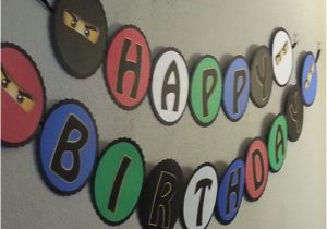 Lego Ninjago Happy Birthday Banner Ninjago Happy Birthday Banner by Alllayedout On Etsy
