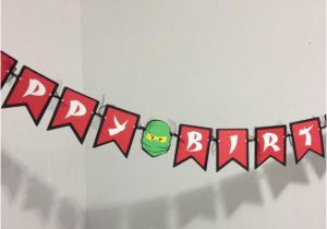 Lego Ninjago Happy Birthday Banner Ninjago Inspired Happy Birthday Banner Party Decorations