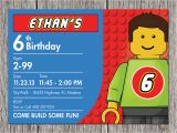 Lego themed Birthday Invitation Card Free Printable Lego Birthday Invitations Drevio