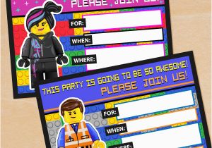 Lego themed Birthday Invitation Card Free Printable Lego Movie Birthday Invitation Set