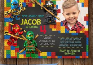 Lego themed Birthday Invitation Card Lego Birthday Invitations Lego Birthday Invitations with